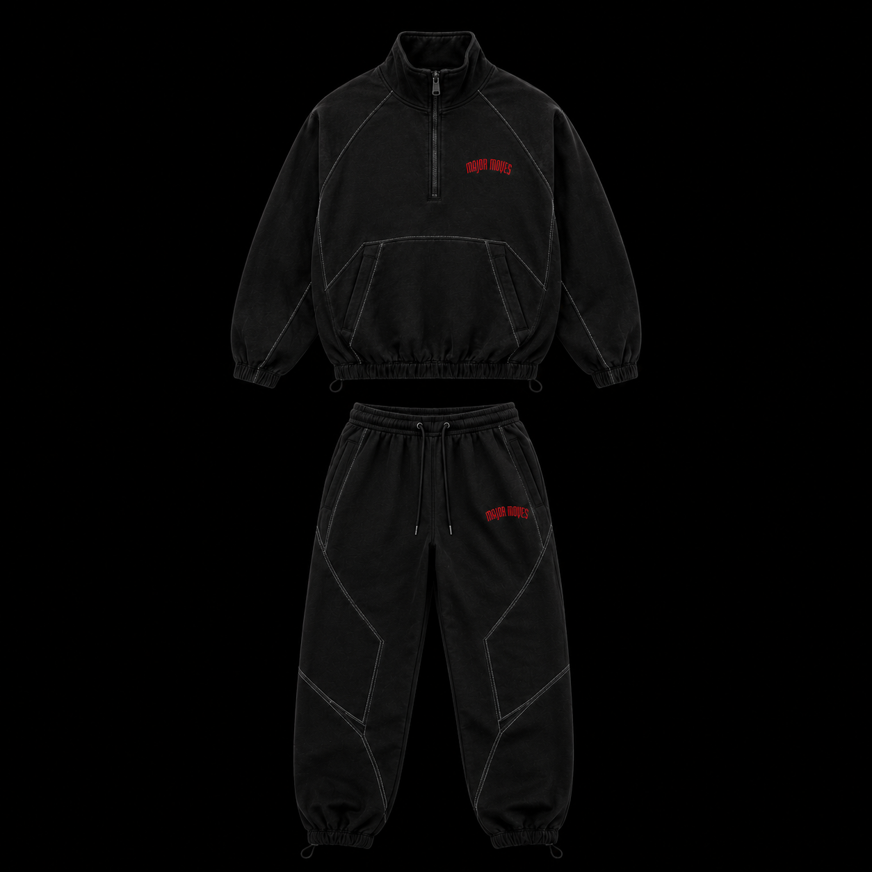 MAJOR RED AND BLACK NLYON TRACKSUIT